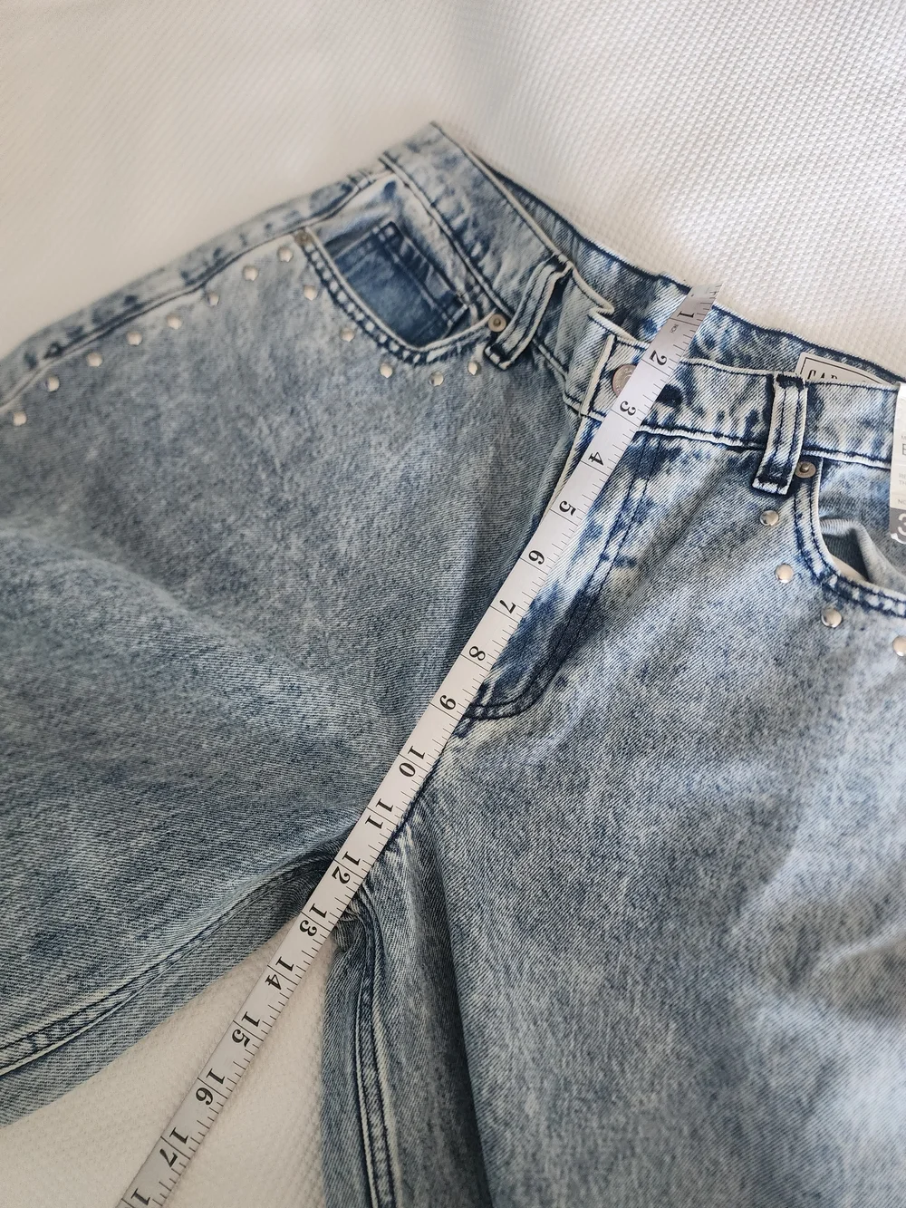 GAP Mid Rise Baggy Jeans - Light Blue Denim New With Tags - Picture 11 of 14